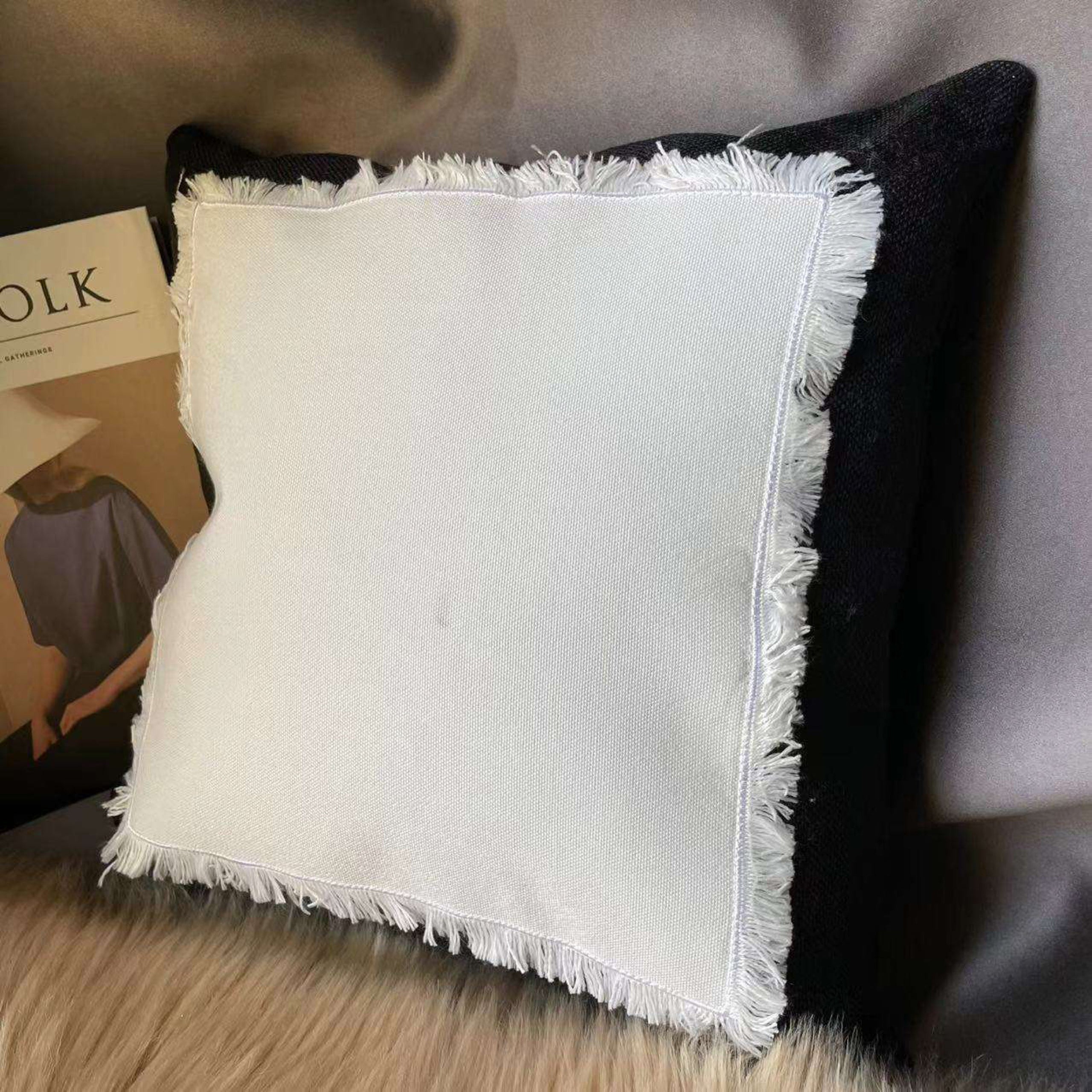 Blank linen store pillow covers