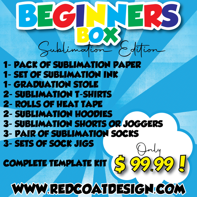 Sublimation Bundle Paper, Ink, Heat Tape, and Measuring Tape